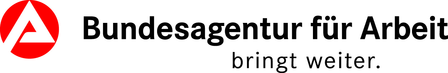 Logo der Agentur für Arbeit, ein stilisiertes A auf einem roten Kreis.
