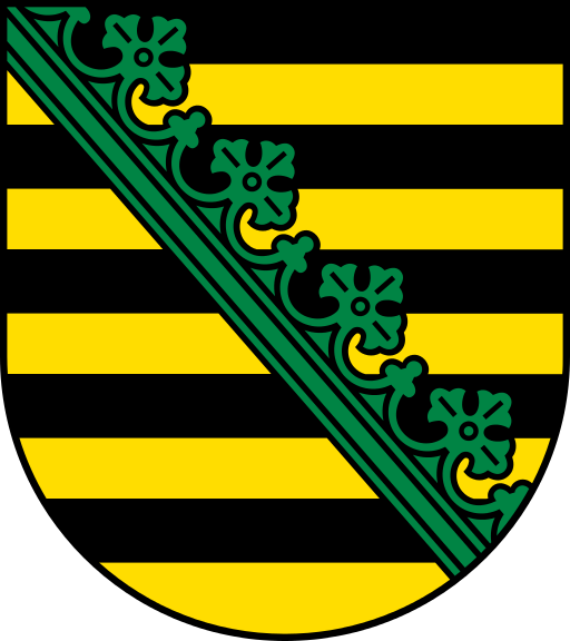 Das Wappen von Sachsen